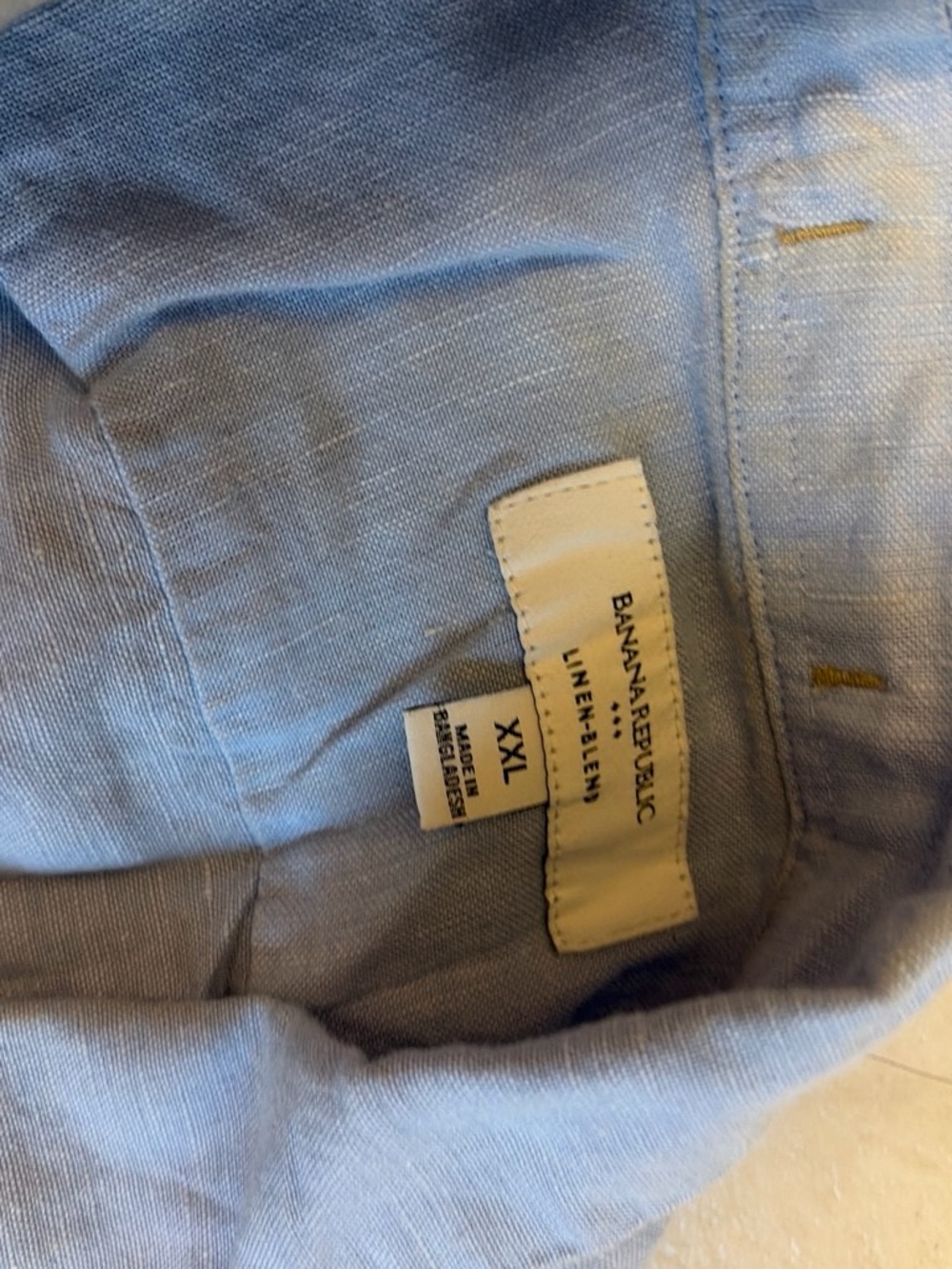 Banana Republic Pale Blue Linen Button-Up Shirt